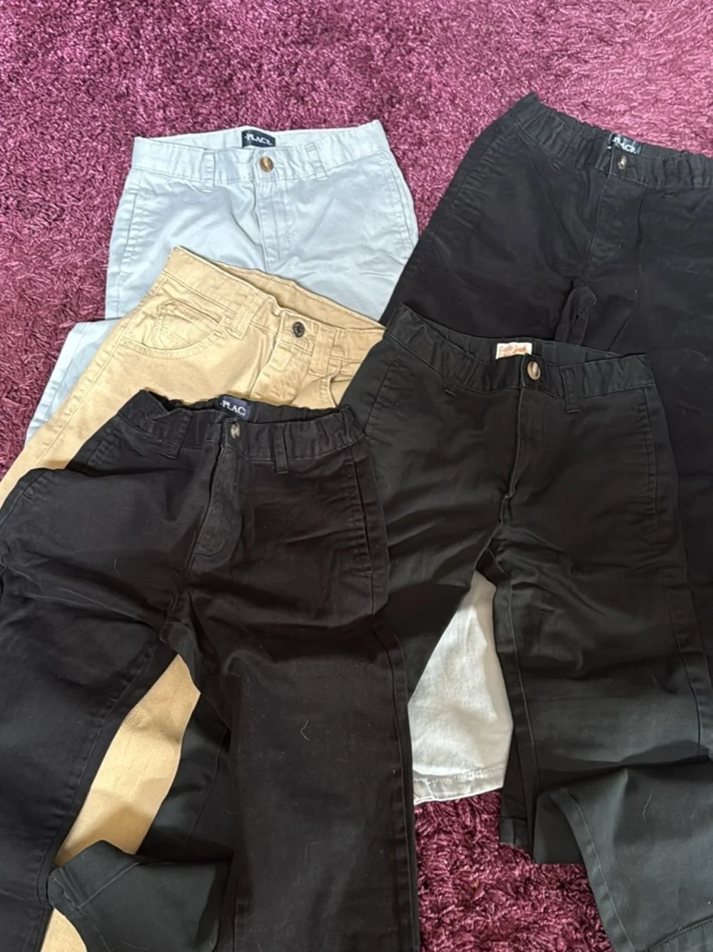 Kids school pants size 7-8. Children’s place, cat and jack, wranglers